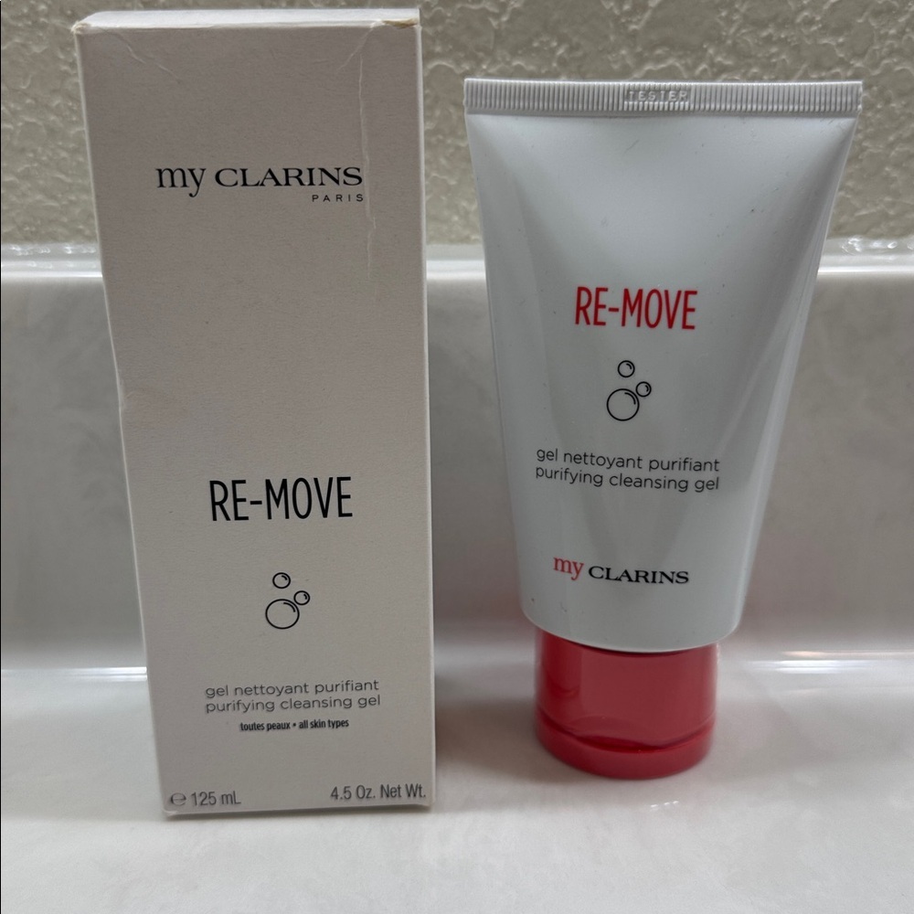 Clarins RE-MOVE Purifying Cleansing Gel 4.5oz Tester Bottle